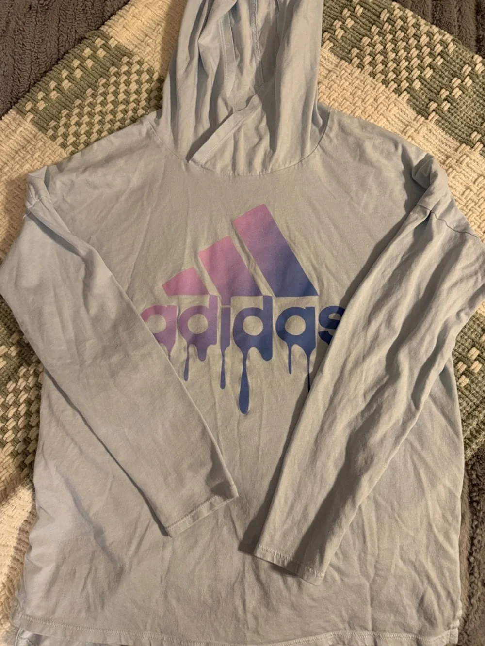 Girls Adidas long sleeve with hood